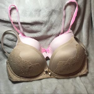 Two Victoria’s Secret Lace Bras Size 34C